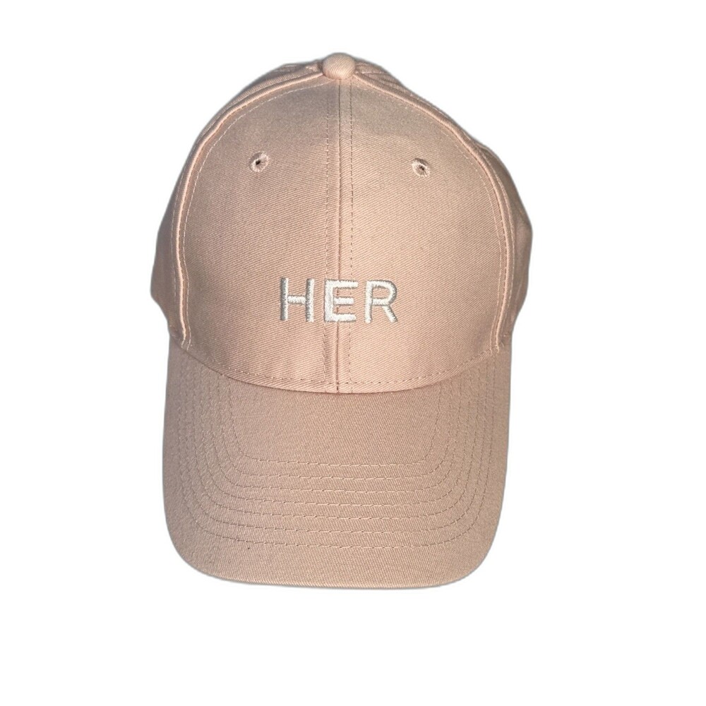 NWOT Burberry Her Pink Adjustable Baseball Cap Hat Women's Cotton Hat Logo